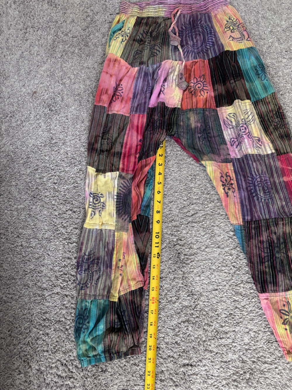 Rising International Patchwork Festival Pants Size Med - Picture 8 of 8